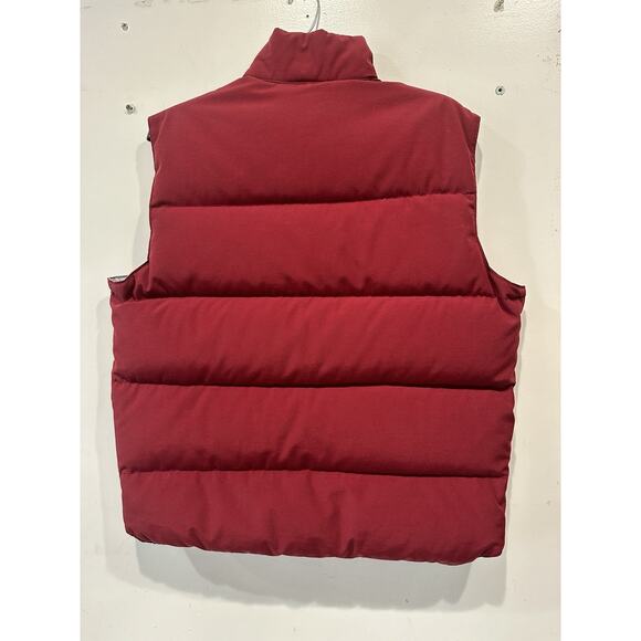 Vintage Johnnie-O Enfield Button Red Goose Down Puffer Vest Made In USA XL - Picture 4 of 8